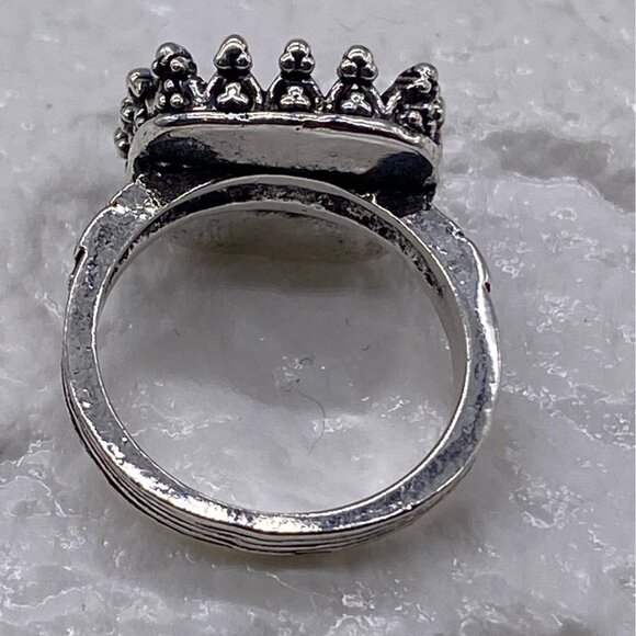 Princess Green Moonstone Gemstone 925 Silver Plated Ring Sz 7 Wedding Engagement - Picture 10 of 11